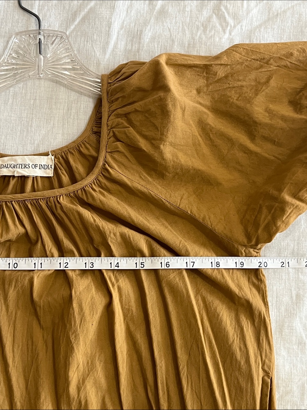 Daughters of India Maxi Desert Tan Boho Flowy Size Small - Picture 8 of 9
